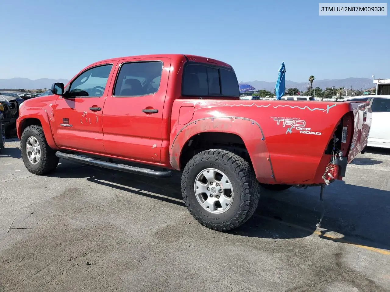 2007 Toyota Tacoma Double Cab VIN: 3TMLU42N87M009330 Lot: 62818735