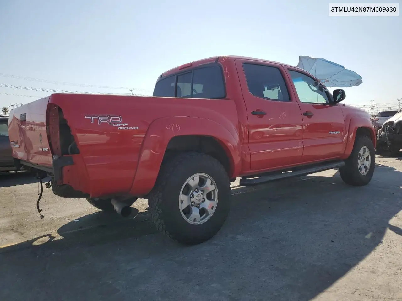 2007 Toyota Tacoma Double Cab VIN: 3TMLU42N87M009330 Lot: 62818735
