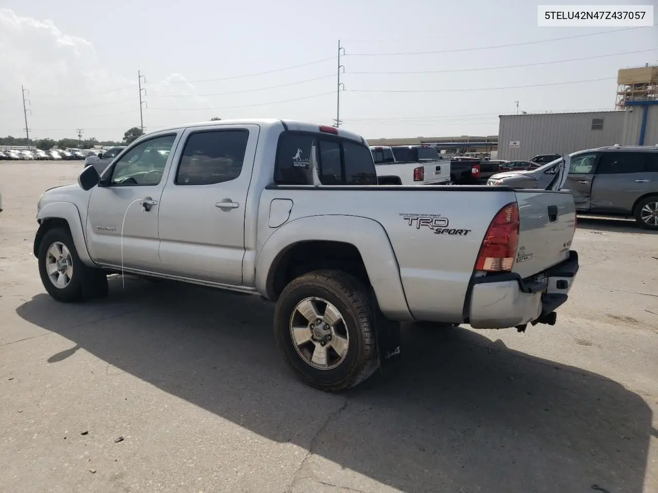 2007 Toyota Tacoma Double Cab VIN: 5TELU42N47Z437057 Lot: 62932615