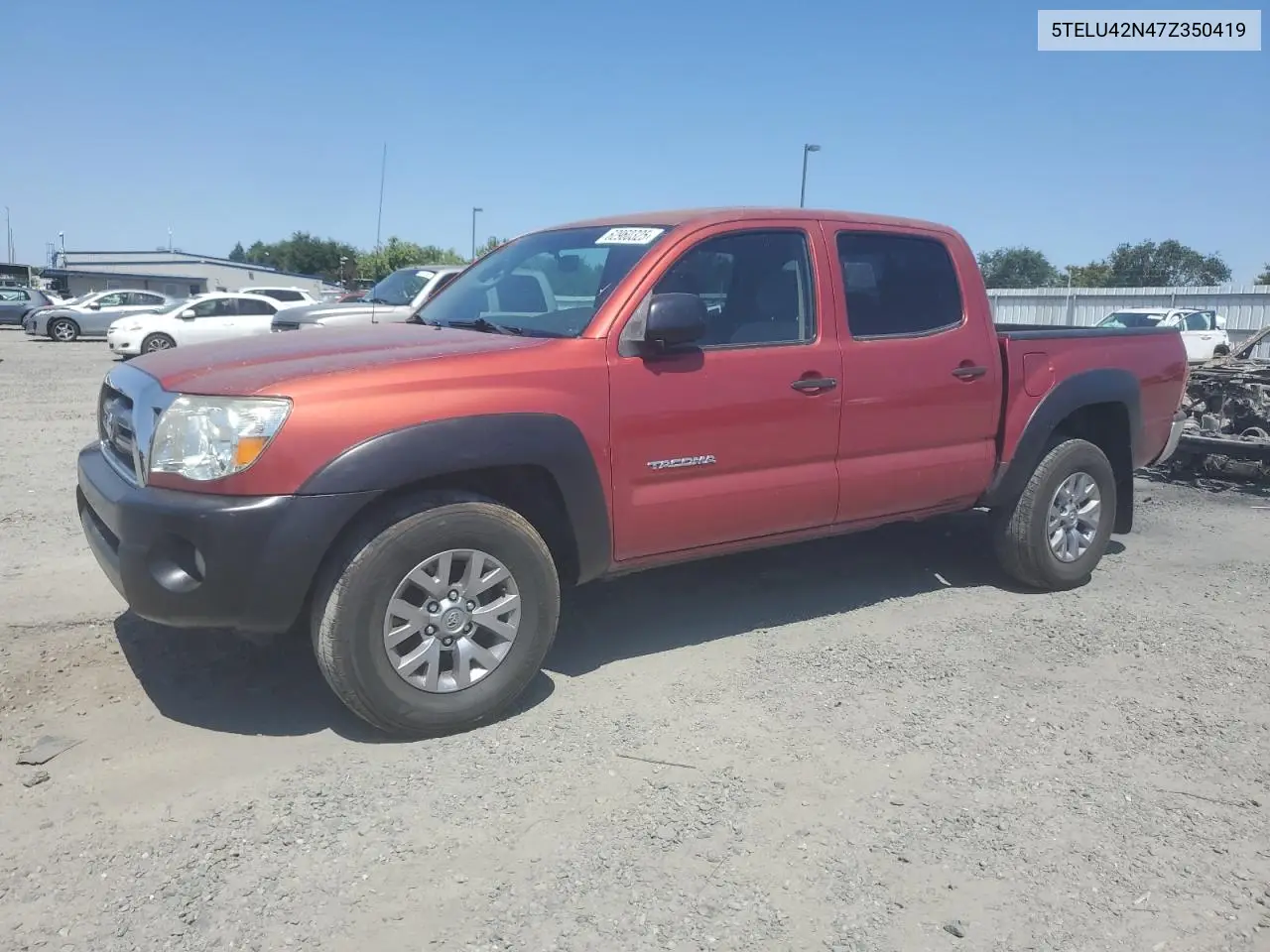 2007 Toyota Tacoma Double Cab VIN: 5TELU42N47Z350419 Lot: 62960325