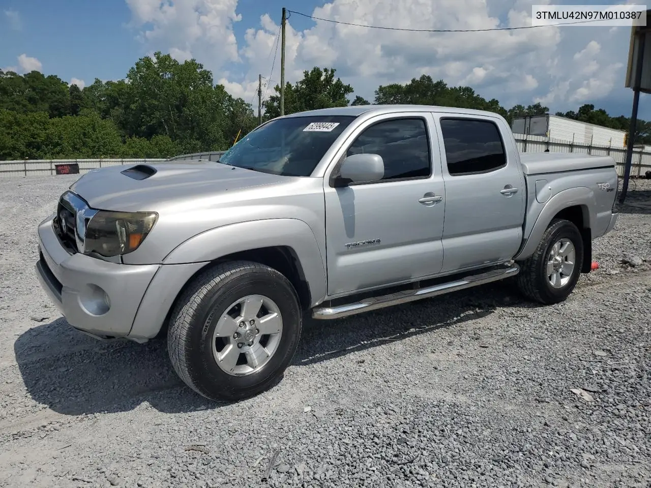 2007 Toyota Tacoma Double Cab VIN: 3TMLU42N97M010387 Lot: 62998445