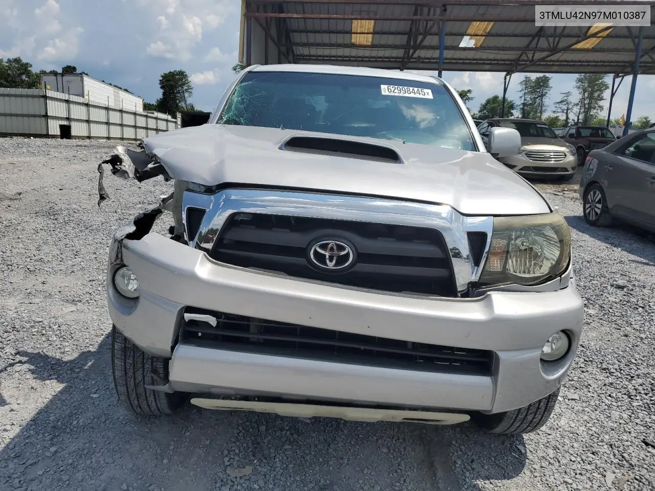 2007 Toyota Tacoma Double Cab VIN: 3TMLU42N97M010387 Lot: 62998445