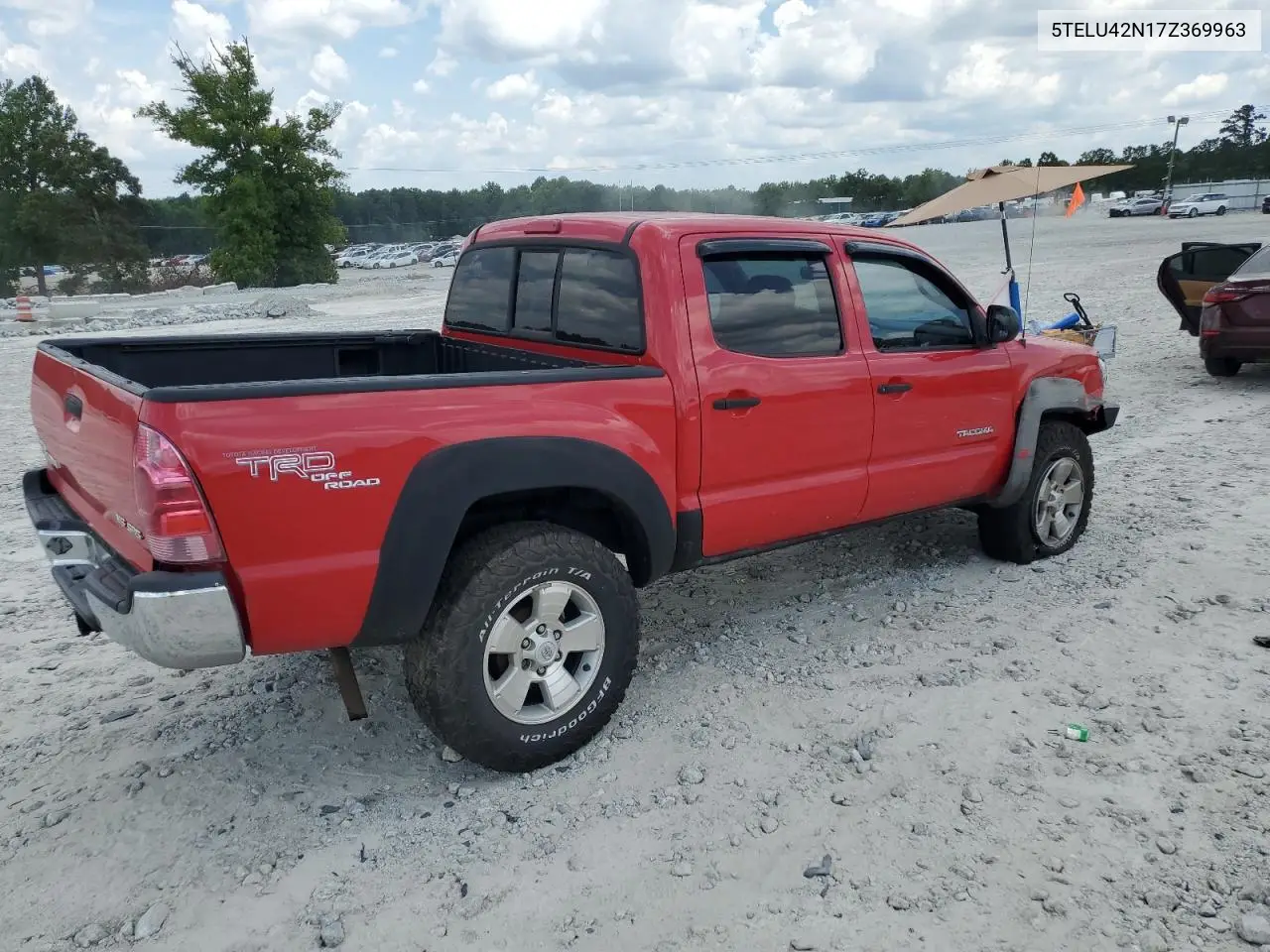 2007 Toyota Tacoma Double Cab VIN: 5TELU42N17Z369963 Lot: 63009865