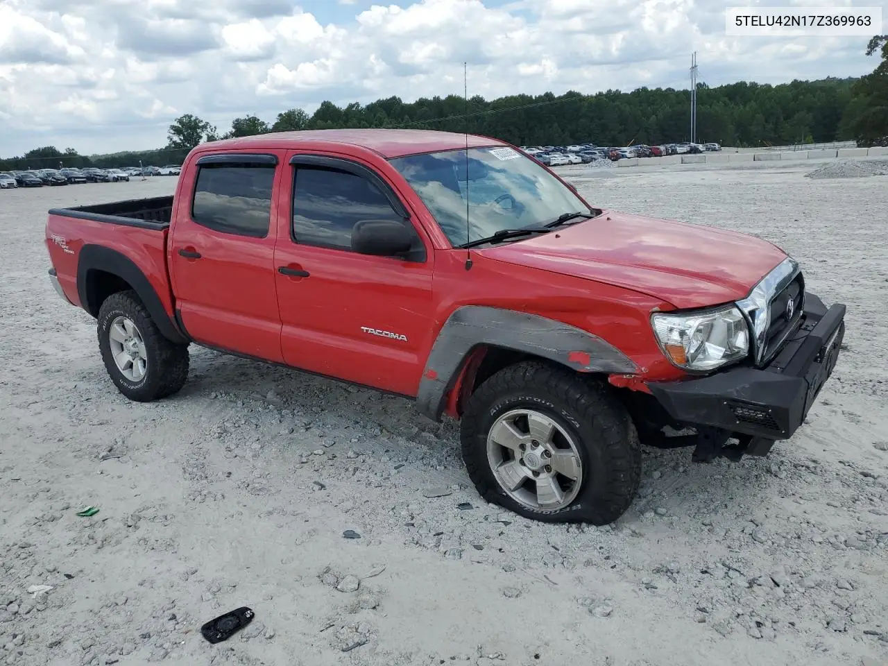 2007 Toyota Tacoma Double Cab VIN: 5TELU42N17Z369963 Lot: 63009865