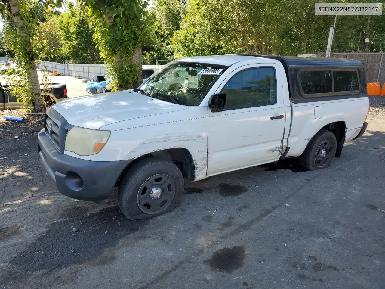 2007 Toyota Tacoma VIN: 5TENX22N87Z382147 Lot: 63605665