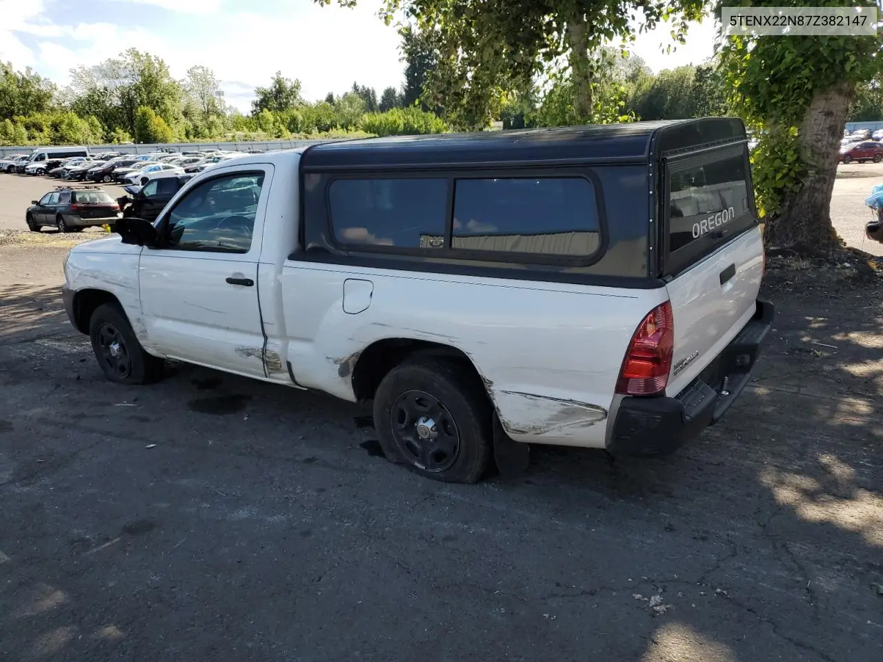 2007 Toyota Tacoma VIN: 5TENX22N87Z382147 Lot: 63605665