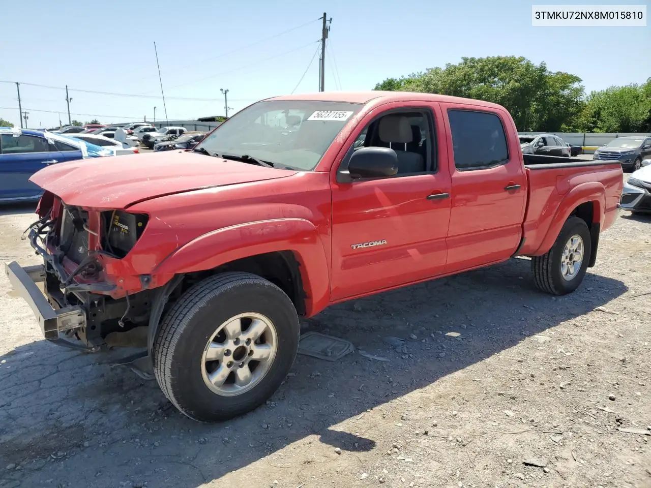 2008 Toyota Tacoma Double Cab Prerunner Long Bed VIN: 3TMKU72NX8M015810 Lot: 56237155