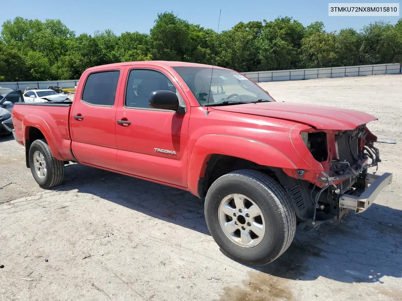 2008 Toyota Tacoma Double Cab Prerunner Long Bed VIN: 3TMKU72NX8M015810 Lot: 56237155