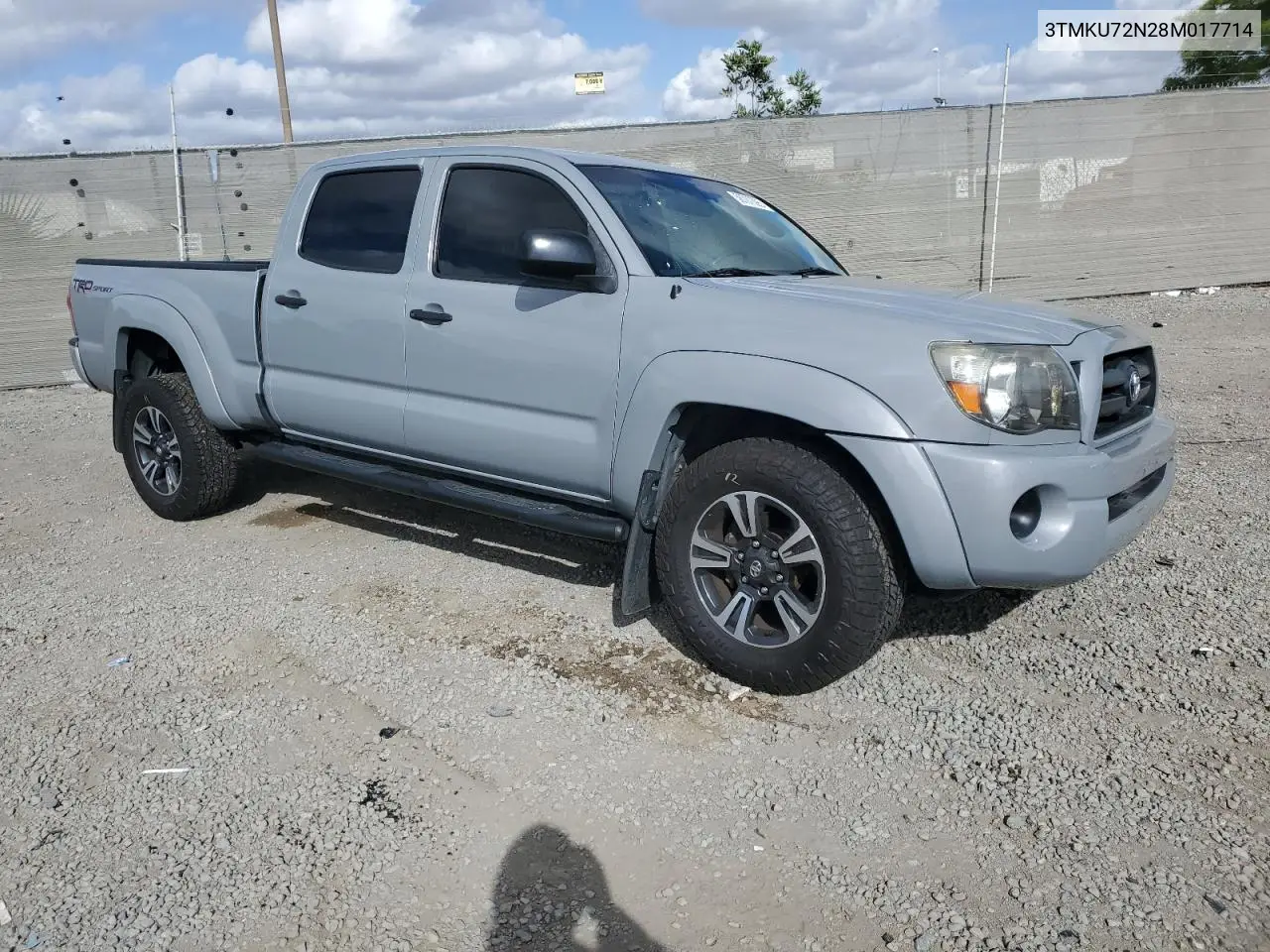 2008 Toyota Tacoma Double Cab Prerunner Long Bed VIN: 3TMKU72N28M017714 Lot: 56787395