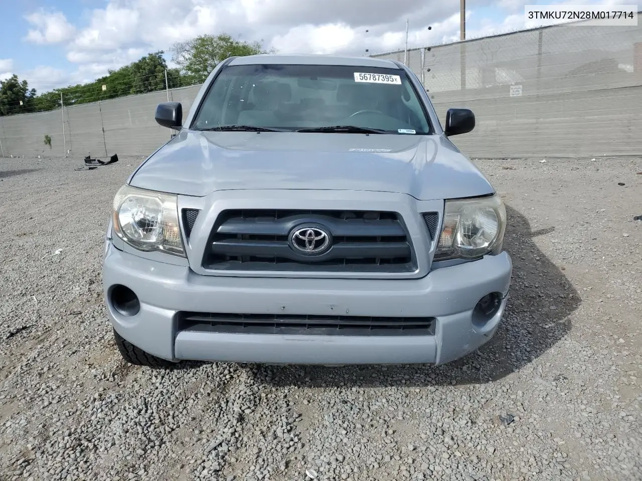 2008 Toyota Tacoma Double Cab Prerunner Long Bed VIN: 3TMKU72N28M017714 Lot: 56787395