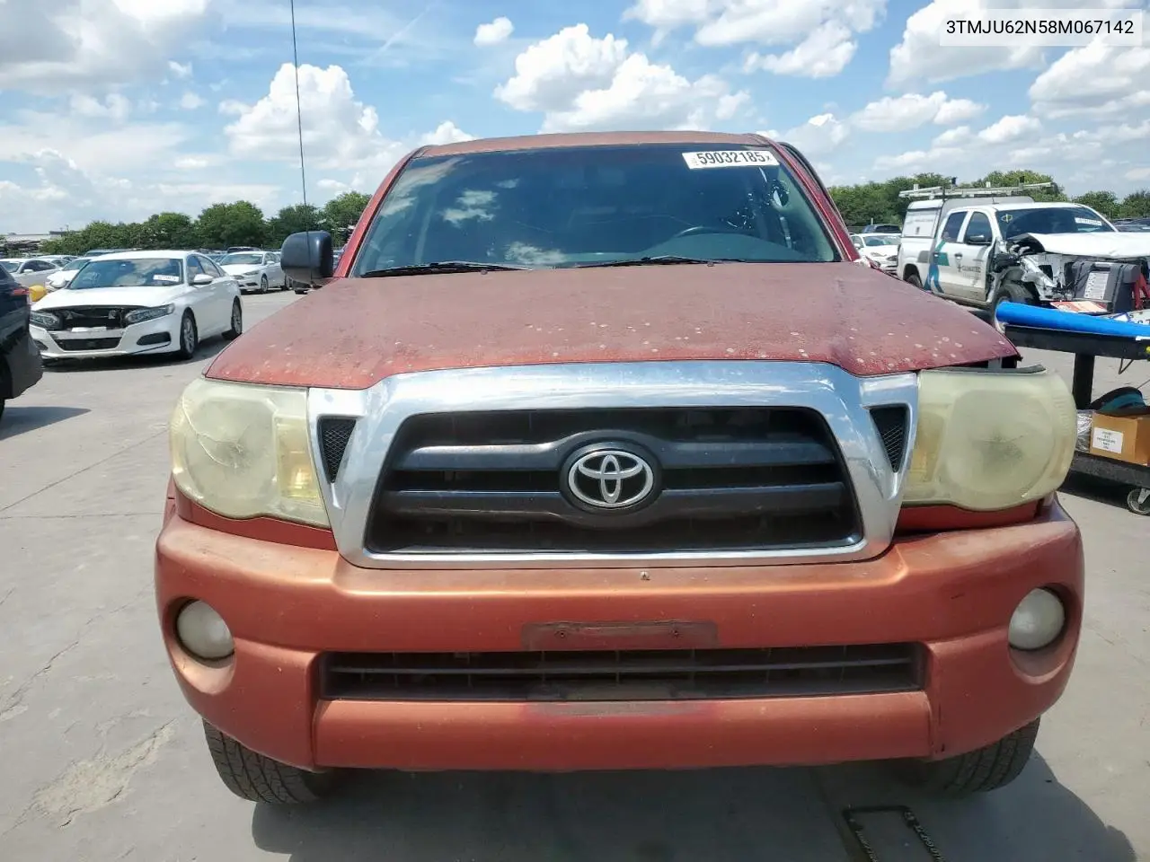 2008 Toyota Tacoma Double Cab Prerunner VIN: 3TMJU62N58M067142 Lot: 59032185