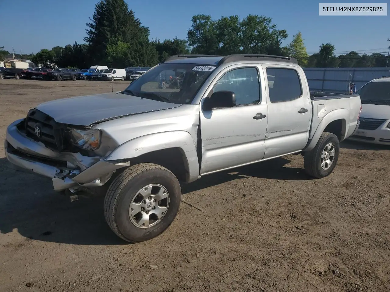 2008 Toyota Tacoma Double Cab VIN: 5TELU42NX8Z529825 Lot: 61478845