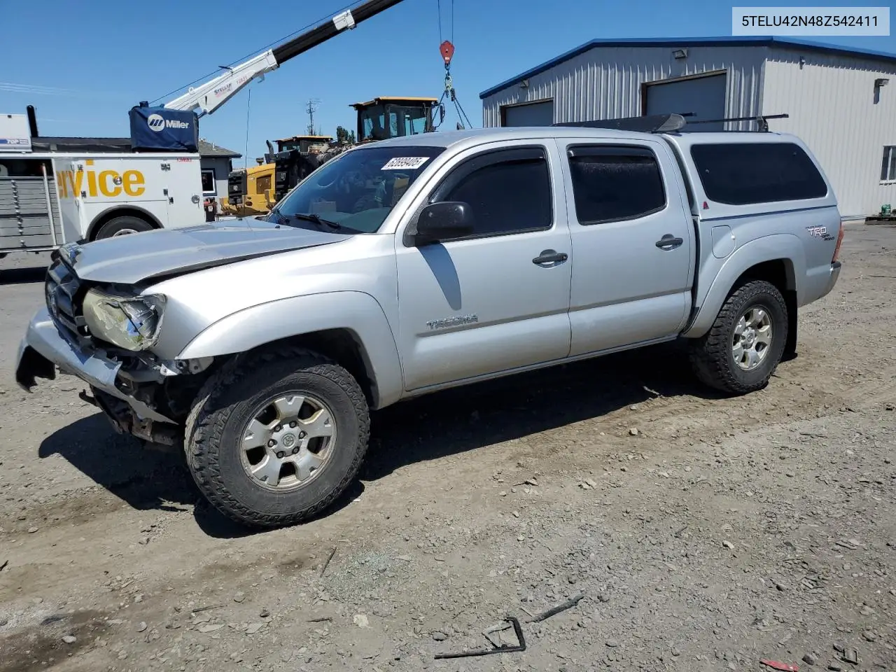 2008 Toyota Tacoma Double Cab VIN: 5TELU42N48Z542411 Lot: 62899405