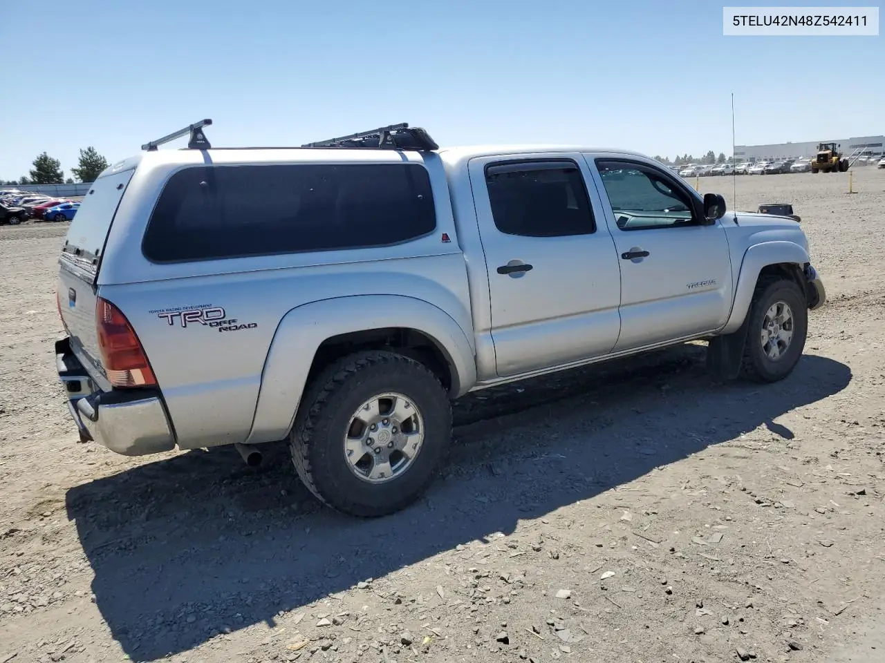 2008 Toyota Tacoma Double Cab VIN: 5TELU42N48Z542411 Lot: 62899405