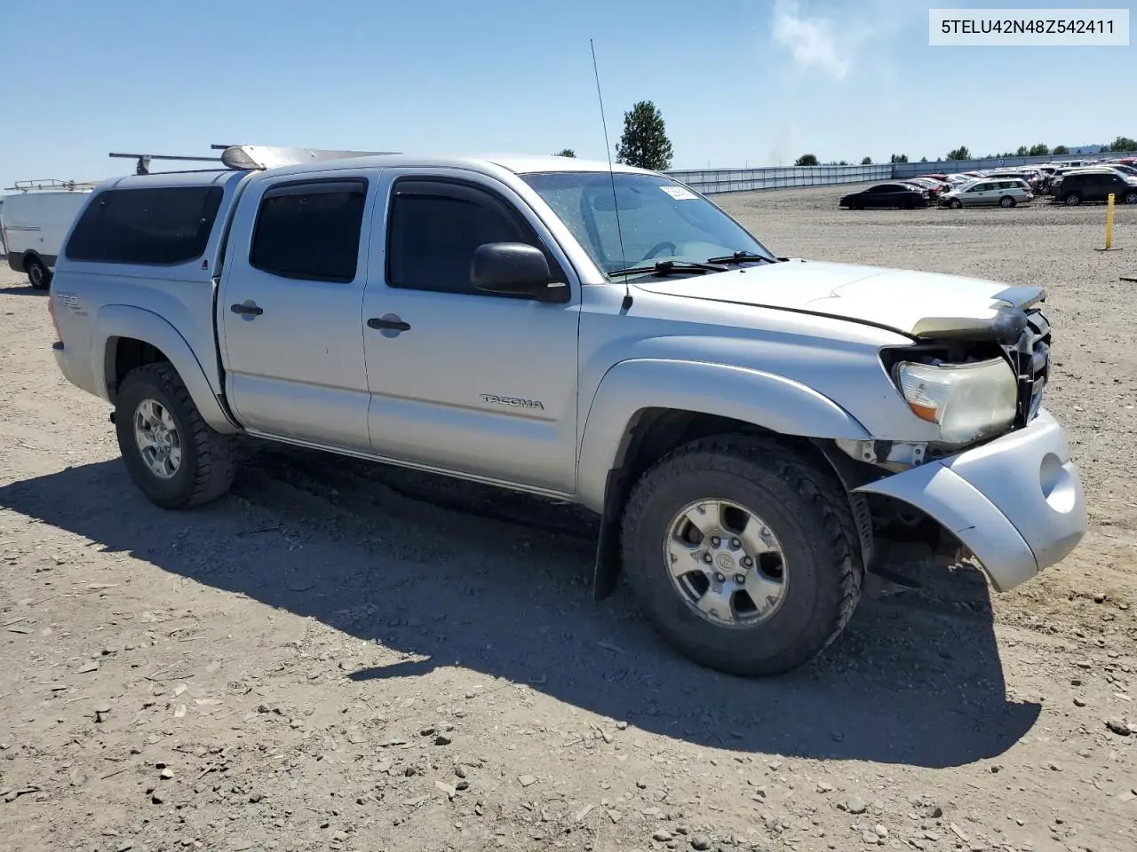 2008 Toyota Tacoma Double Cab VIN: 5TELU42N48Z542411 Lot: 62899405