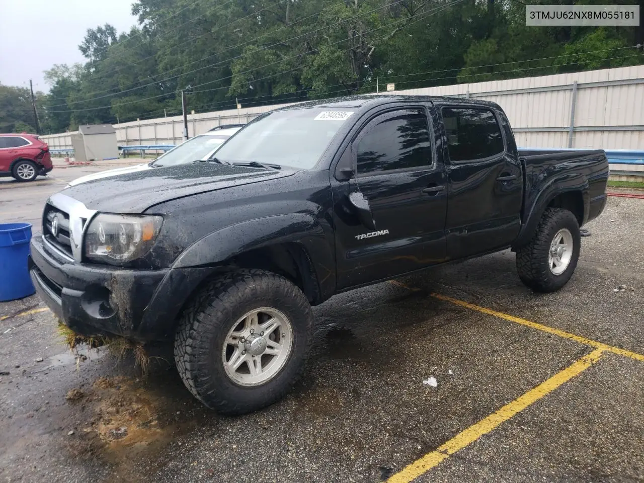 2008 Toyota Tacoma Double Cab Prerunner VIN: 3TMJU62NX8M055181 Lot: 62948595