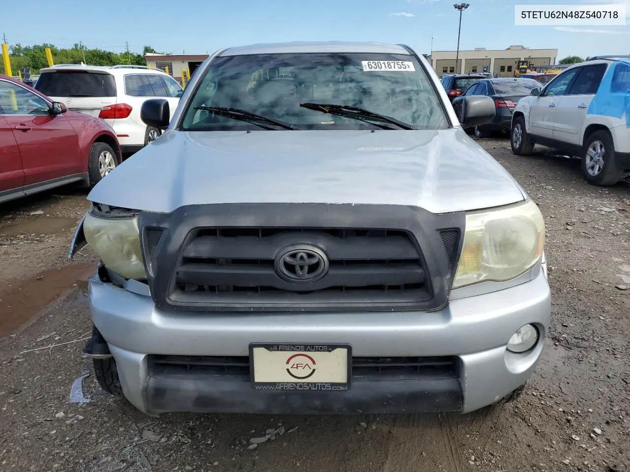 2008 Toyota Tacoma Prerunner Access Cab VIN: 5TETU62N48Z540718 Lot: 63018755