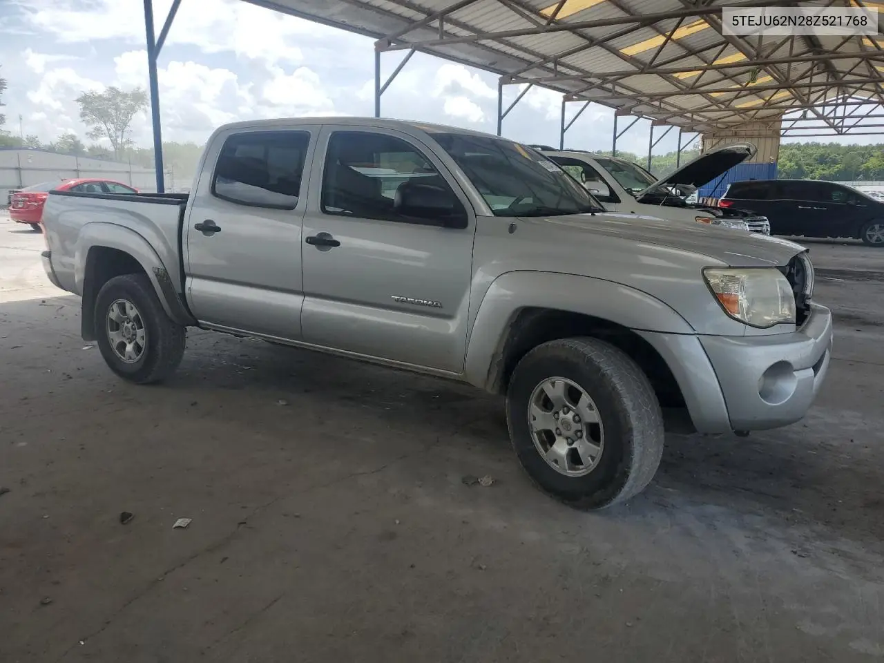 2008 Toyota Tacoma Double Cab Prerunner VIN: 5TEJU62N28Z521768 Lot: 63033415