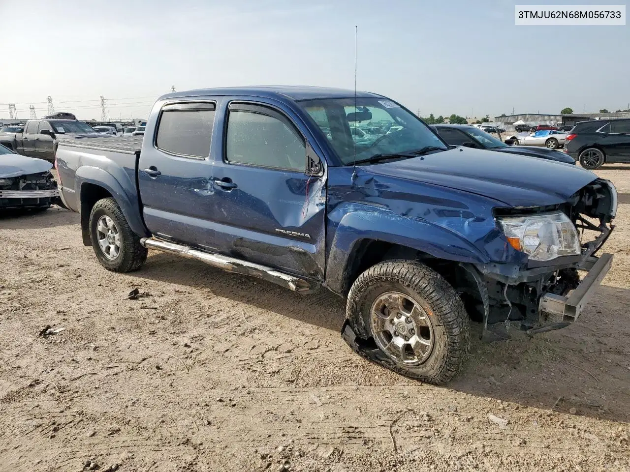 2008 Toyota Tacoma Double Cab Prerunner VIN: 3TMJU62N68M056733 Lot: 63168775