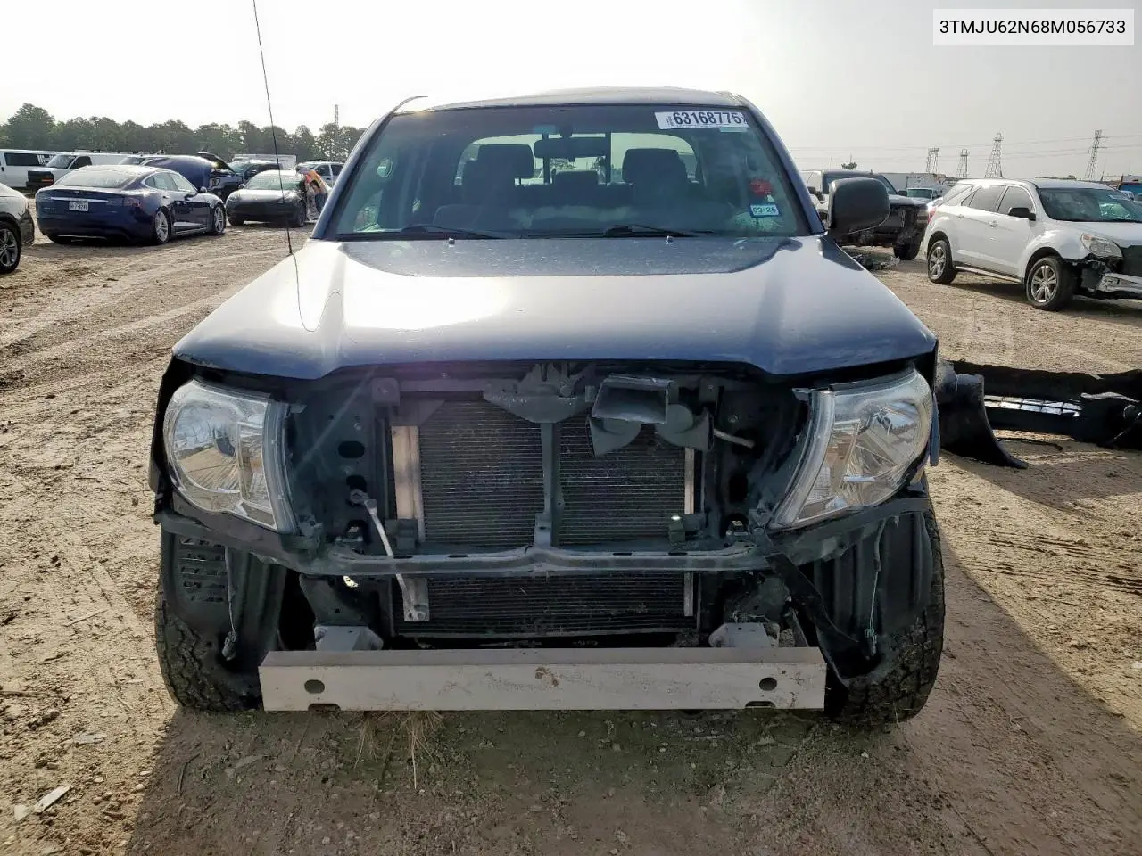 2008 Toyota Tacoma Double Cab Prerunner VIN: 3TMJU62N68M056733 Lot: 63168775
