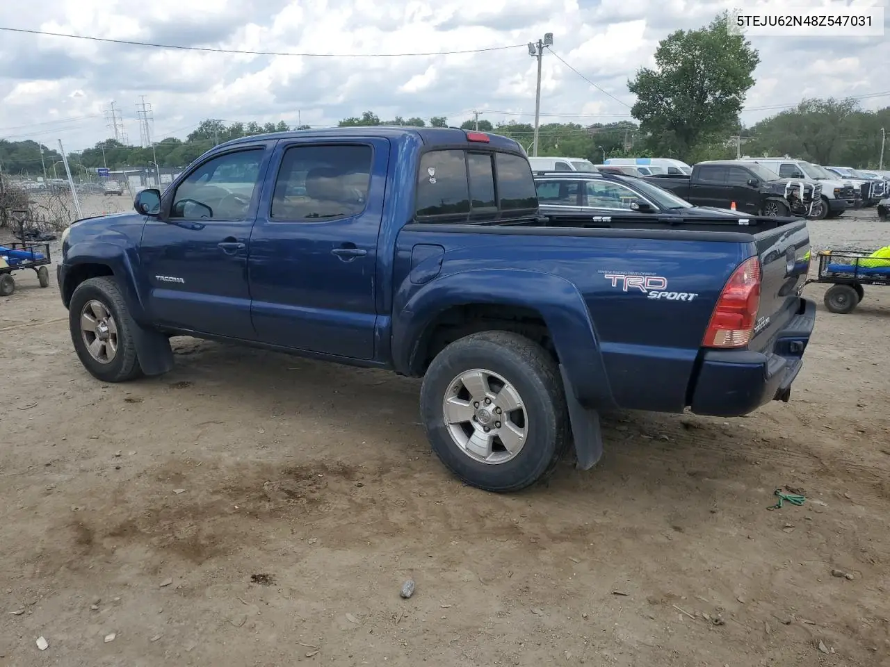 2008 Toyota Tacoma Double Cab Prerunner VIN: 5TEJU62N48Z547031 Lot: 63249225