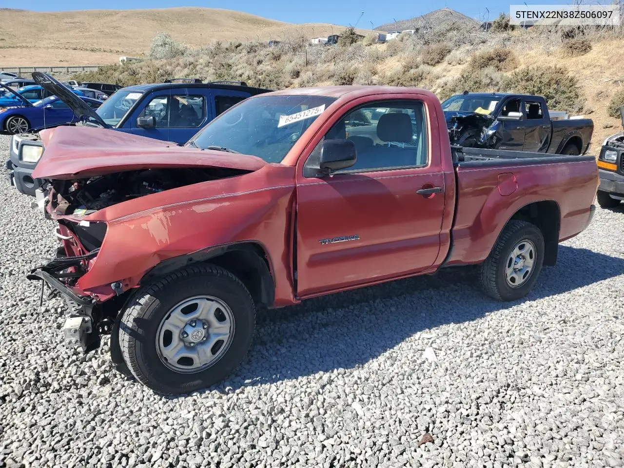 2008 Toyota Tacoma VIN: 5TENX22N38Z506097 Lot: 65451275