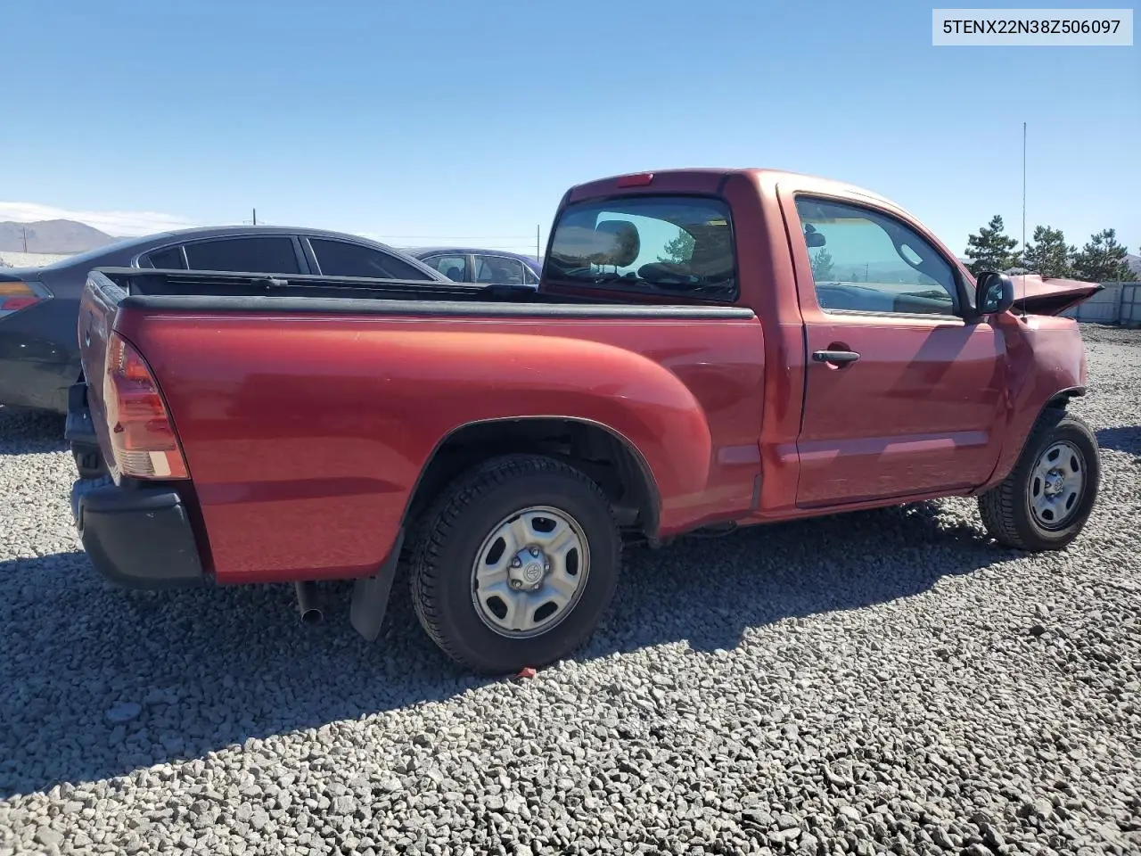2008 Toyota Tacoma VIN: 5TENX22N38Z506097 Lot: 65451275