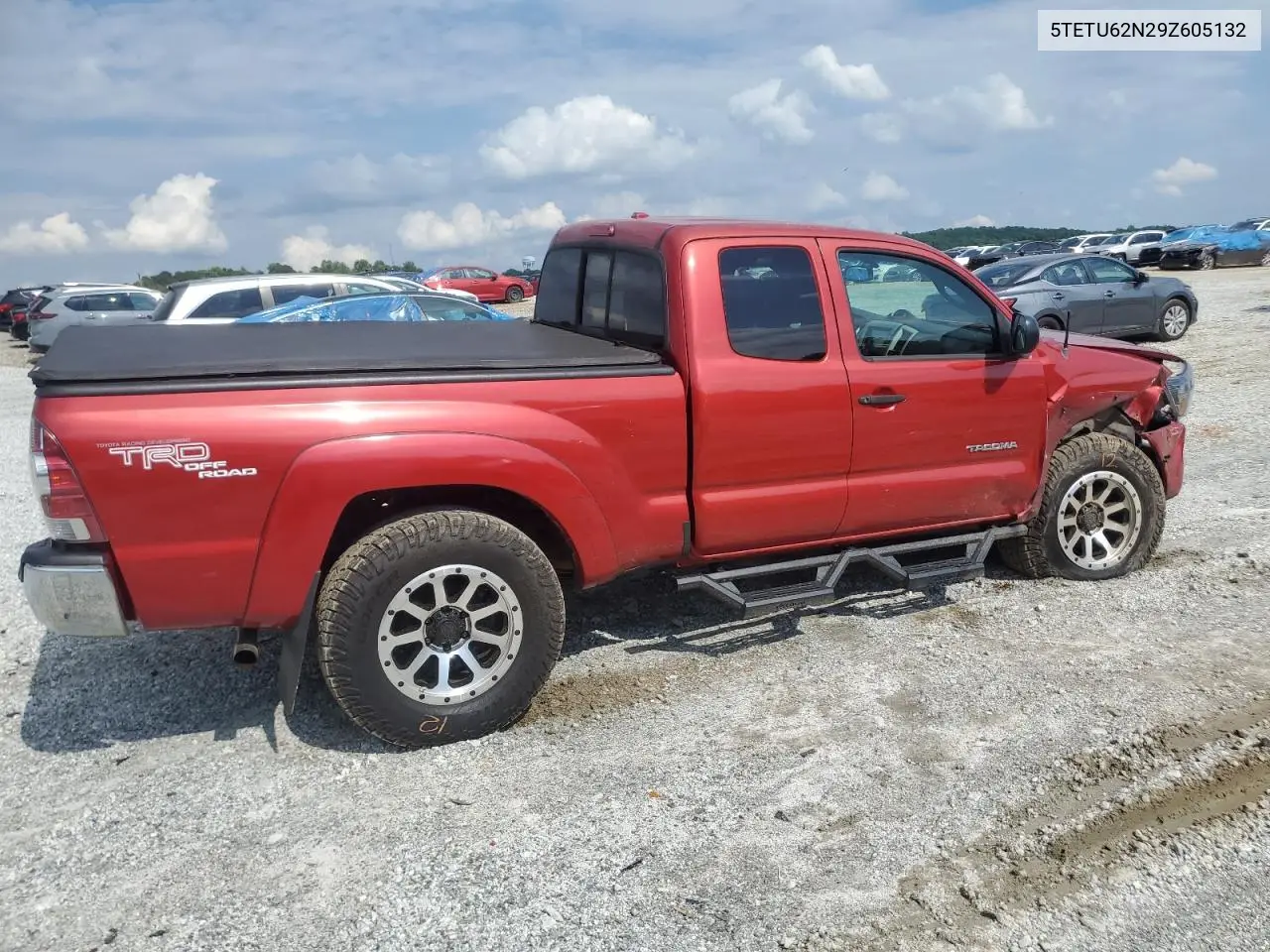 2009 Toyota Tacoma Prerunner Access Cab VIN: 5TETU62N29Z605132 Lot: 57039505