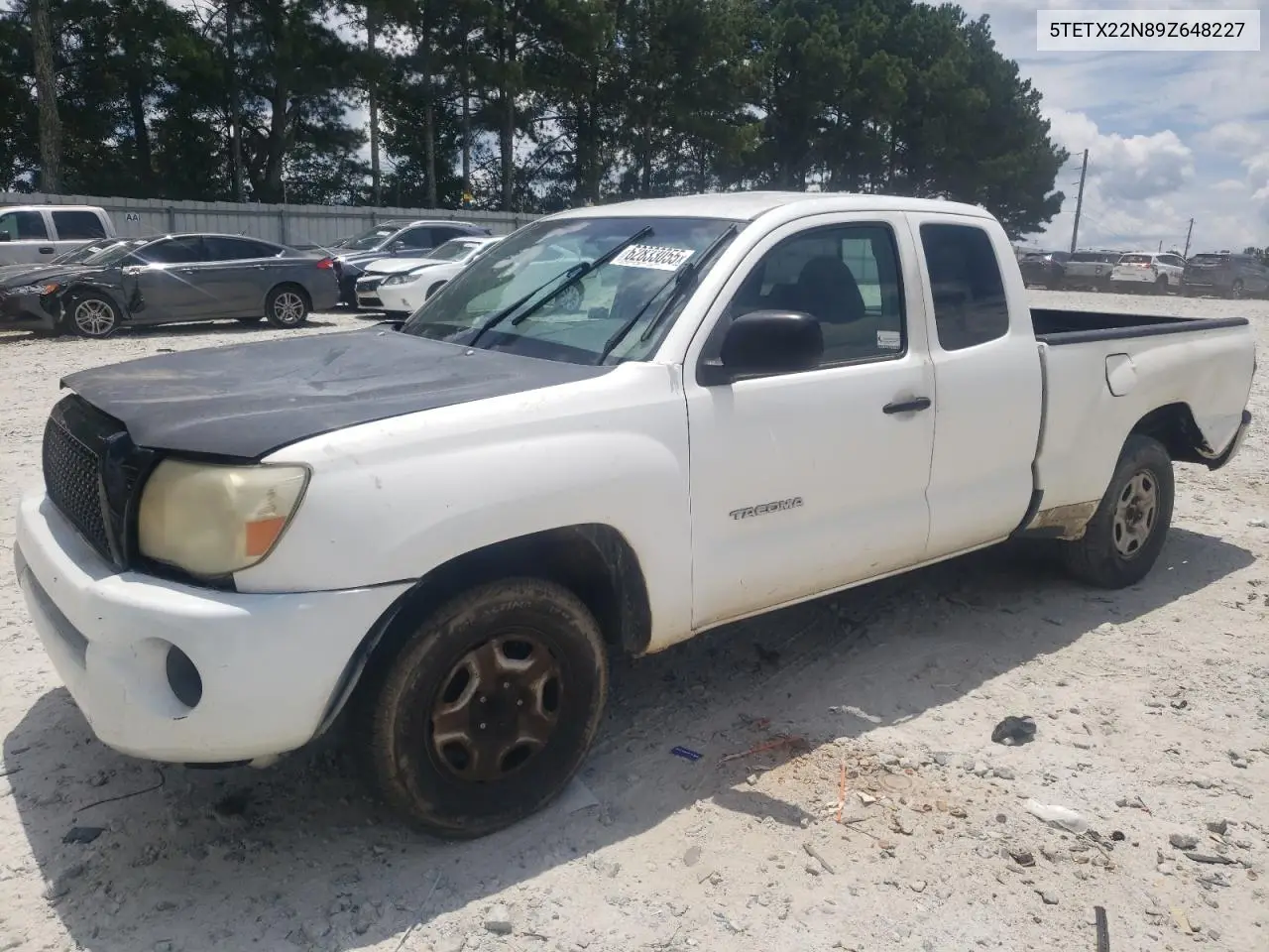 2009 Toyota Tacoma Access Cab VIN: 5TETX22N89Z648227 Lot: 62833055