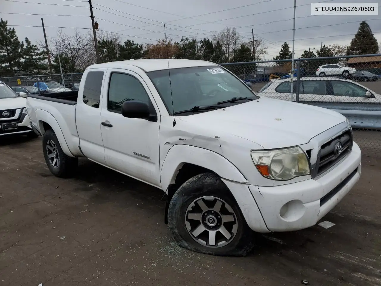 2009 Toyota Tacoma Access Cab VIN: 5TEUU42N59Z670503 Lot: 82799304