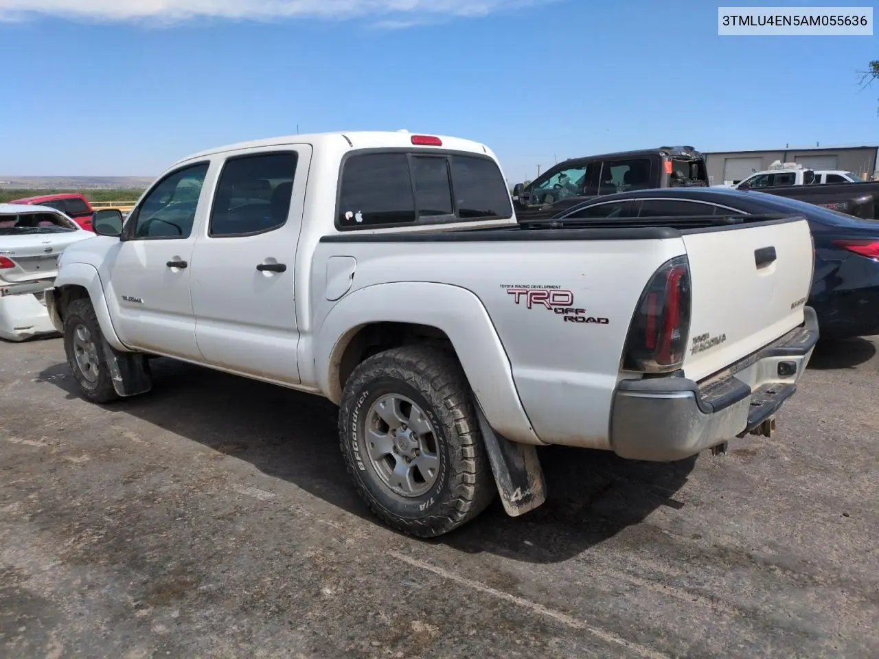 2010 Toyota Tacoma Double Cab VIN: 3TMLU4EN5AM055636 Lot: 55846285