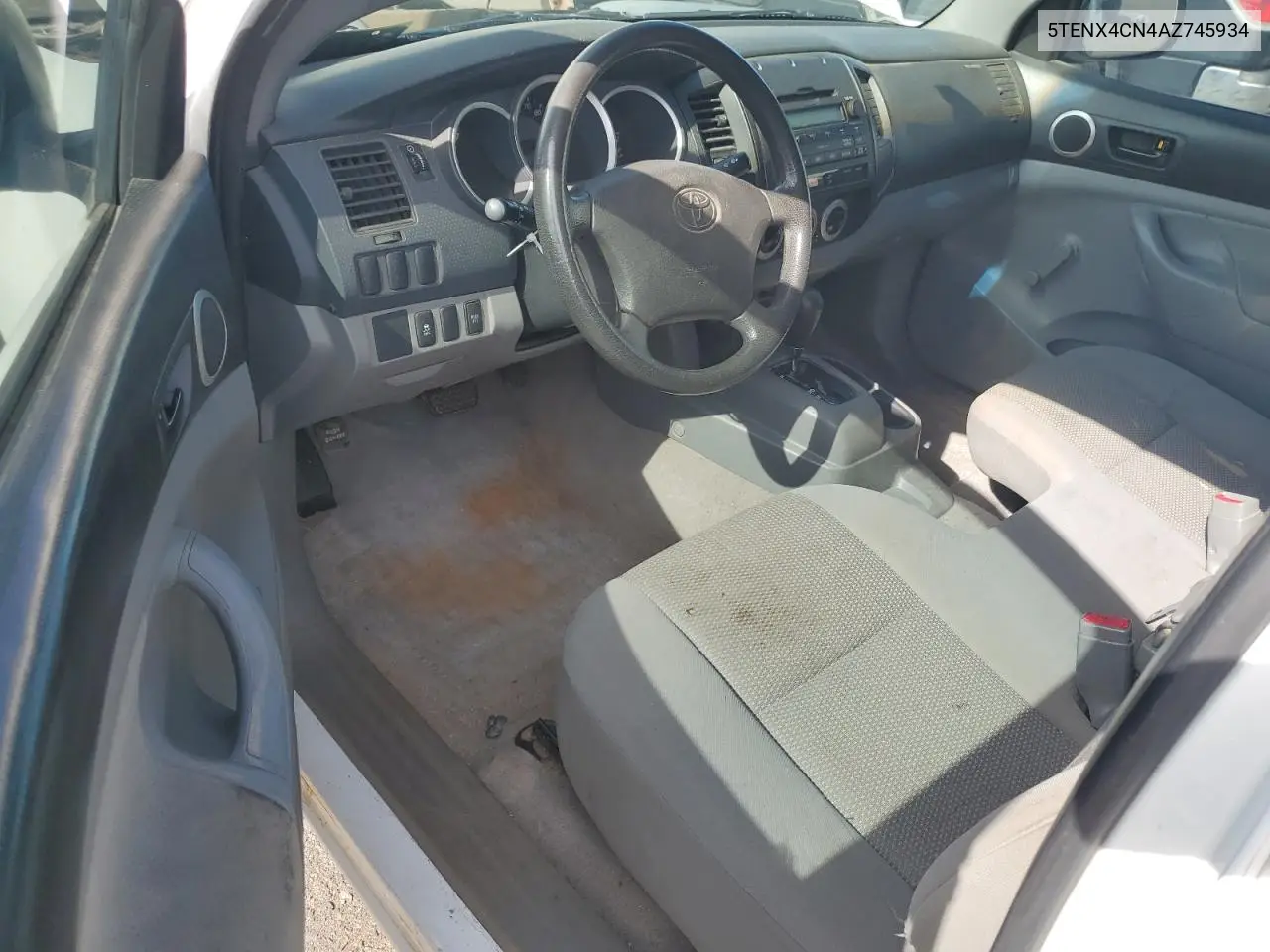 2010 Toyota Tacoma VIN: 5TENX4CN4AZ745934 Lot: 62604015
