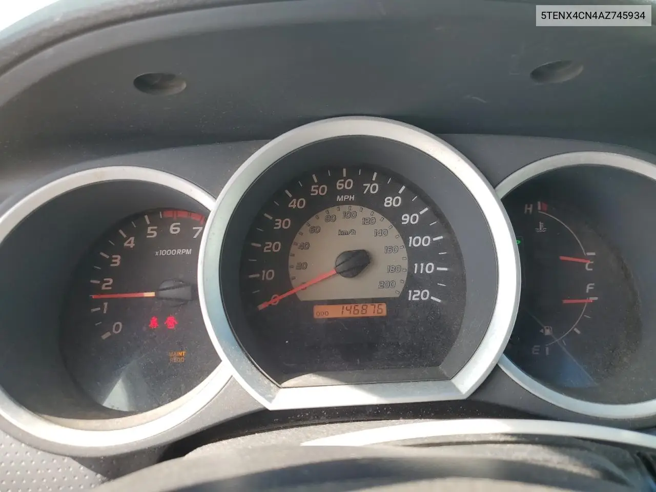 2010 Toyota Tacoma VIN: 5TENX4CN4AZ745934 Lot: 62604015