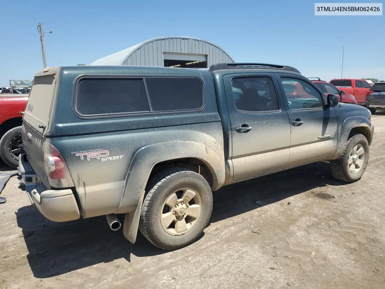 2011 Toyota Tacoma Double Cab VIN: 3TMLU4EN5BM062426 Lot: 56662325