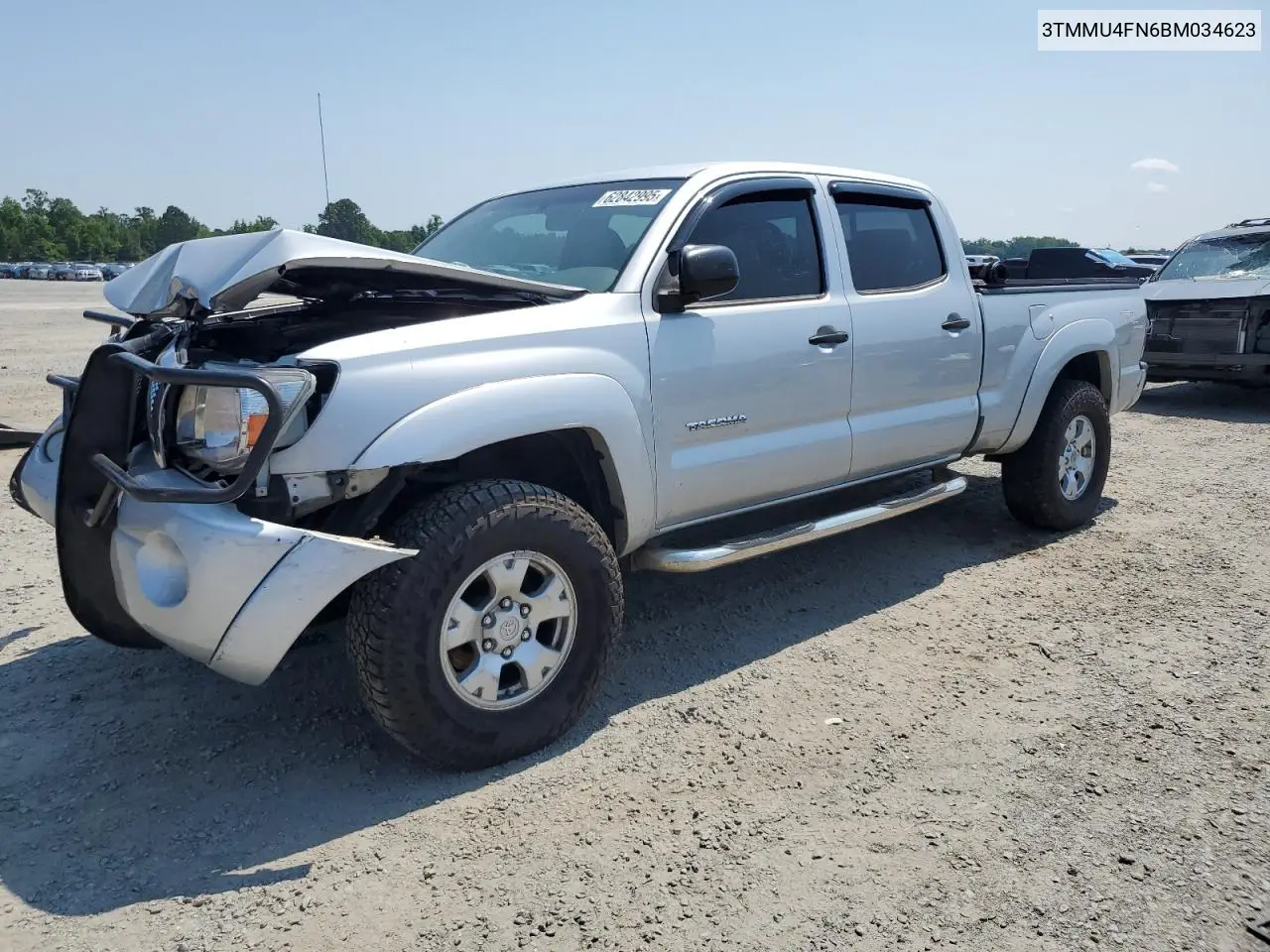 2011 Toyota Tacoma Double Cab Long Bed VIN: 3TMMU4FN6BM034623 Lot: 62842995