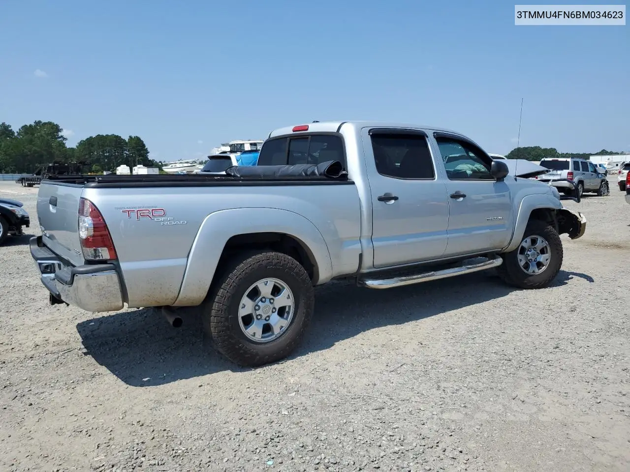 2011 Toyota Tacoma Double Cab Long Bed VIN: 3TMMU4FN6BM034623 Lot: 62842995