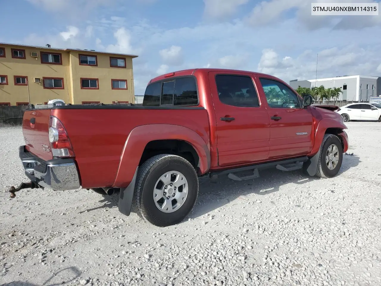 2011 Toyota Tacoma Double Cab Prerunner VIN: 3TMJU4GNXBM114315 Lot: 62873565