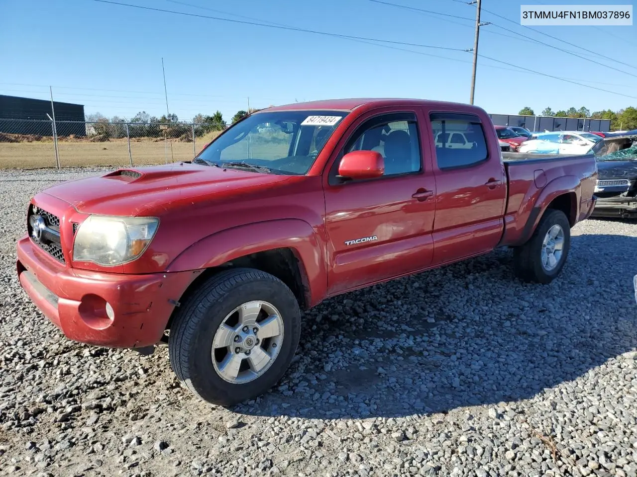 2011 Toyota Tacoma Double Cab Long Bed VIN: 3TMMU4FN1BM037896 Lot: 84719434