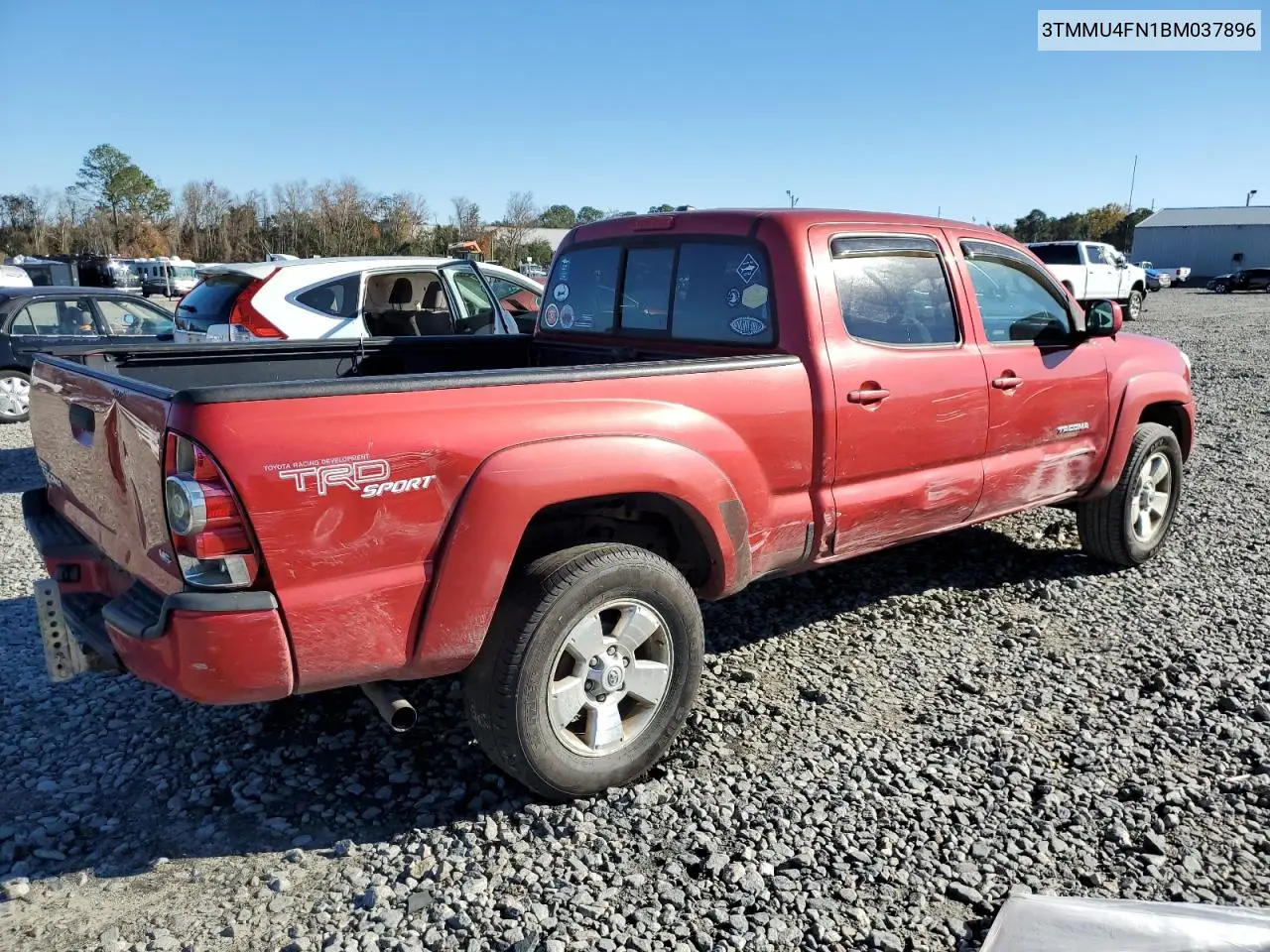 2011 Toyota Tacoma Double Cab Long Bed VIN: 3TMMU4FN1BM037896 Lot: 84719434
