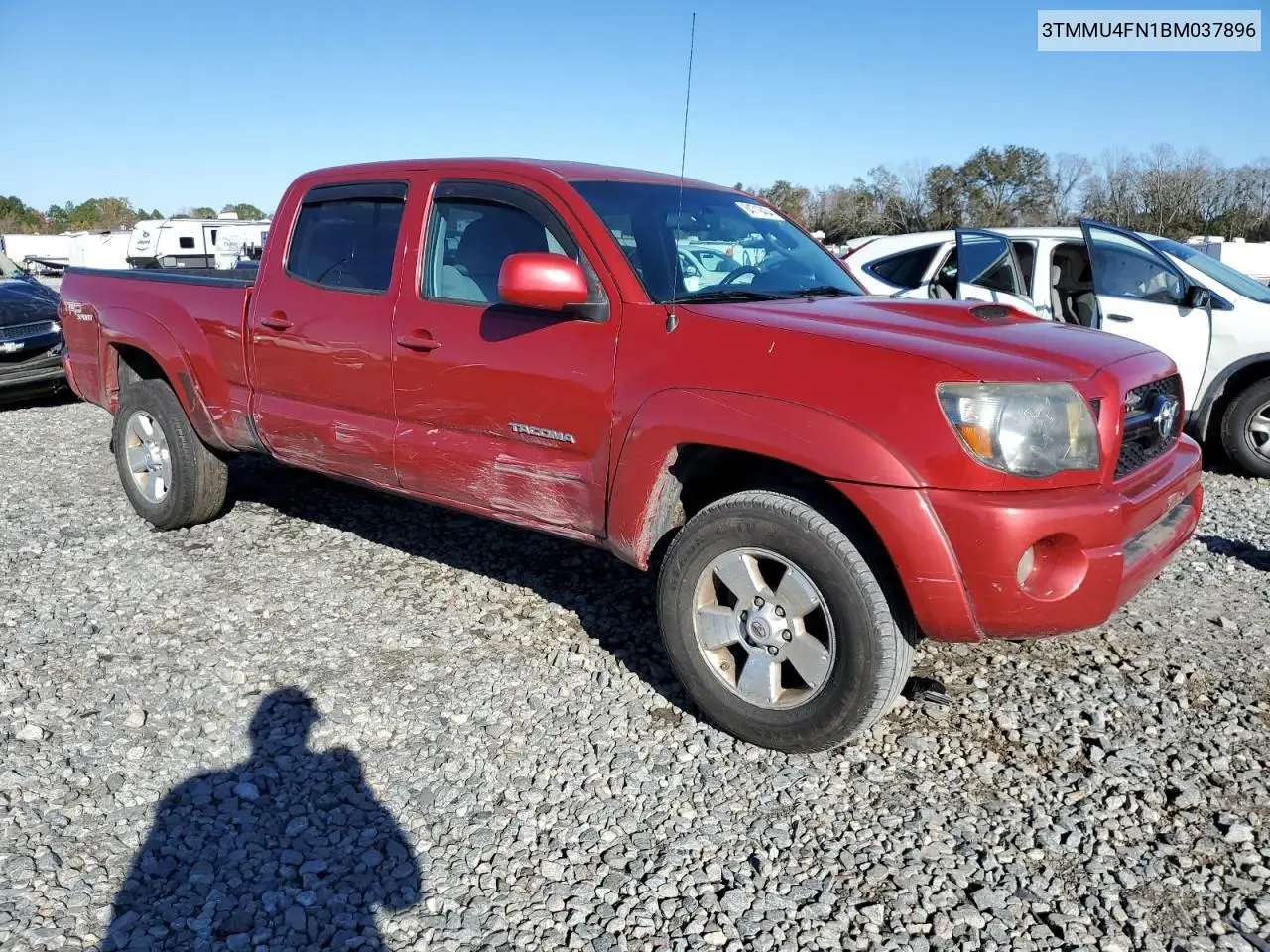 2011 Toyota Tacoma Double Cab Long Bed VIN: 3TMMU4FN1BM037896 Lot: 84719434