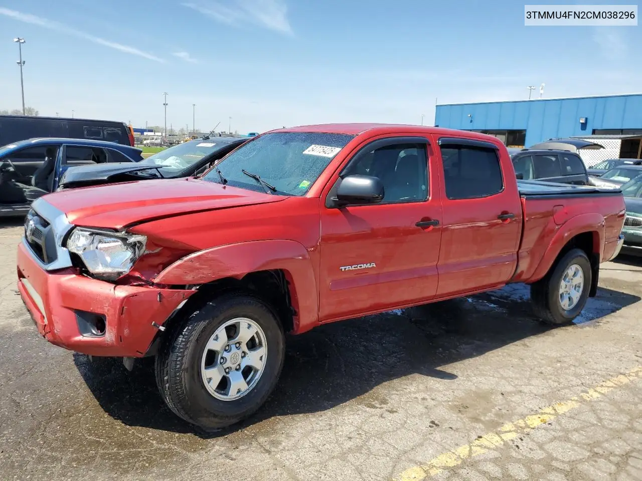 2012 Toyota Tacoma Double Cab Long Bed VIN: 3TMMU4FN2CM038296 Lot: 54775425