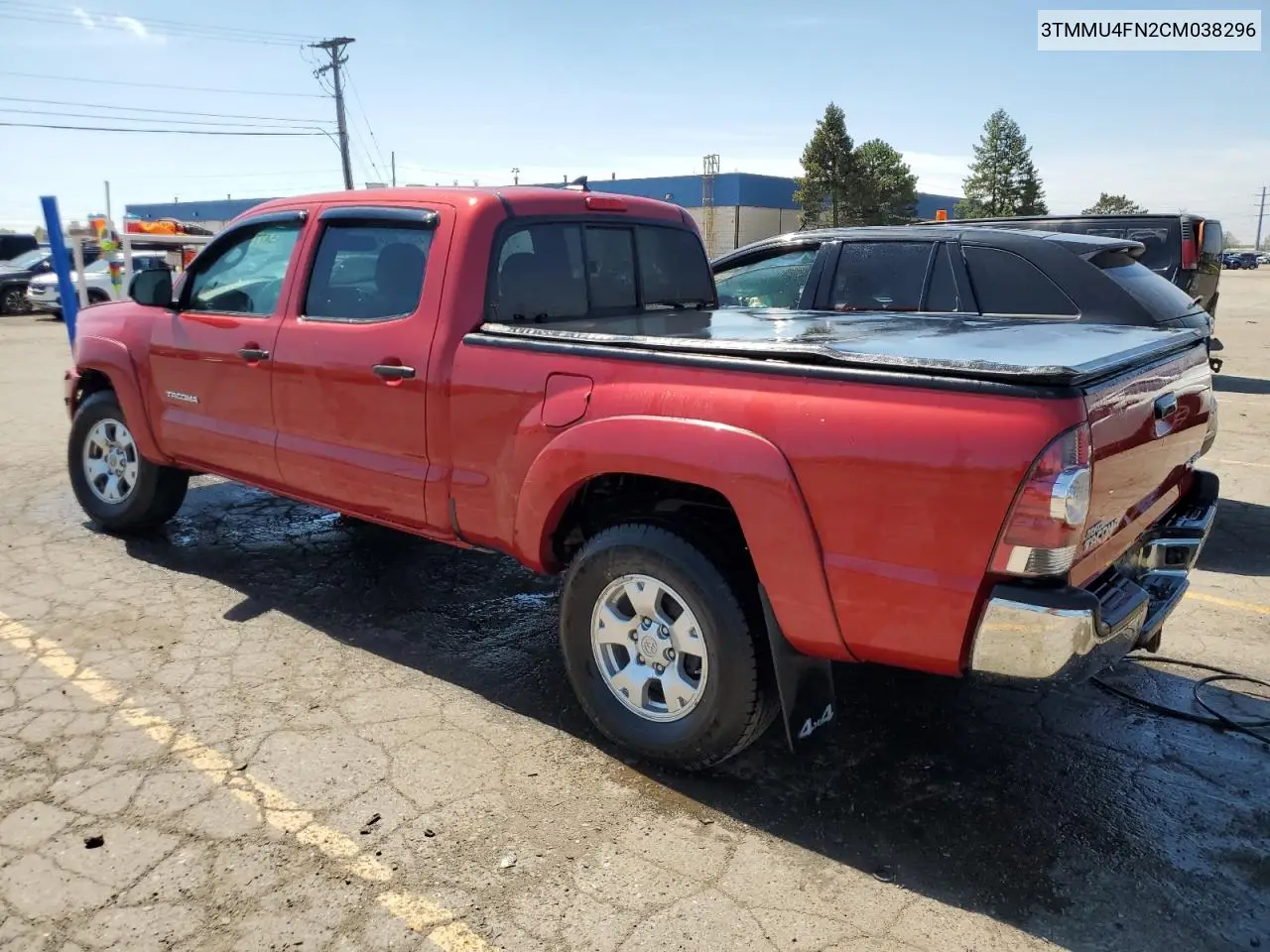 2012 Toyota Tacoma Double Cab Long Bed VIN: 3TMMU4FN2CM038296 Lot: 54775425
