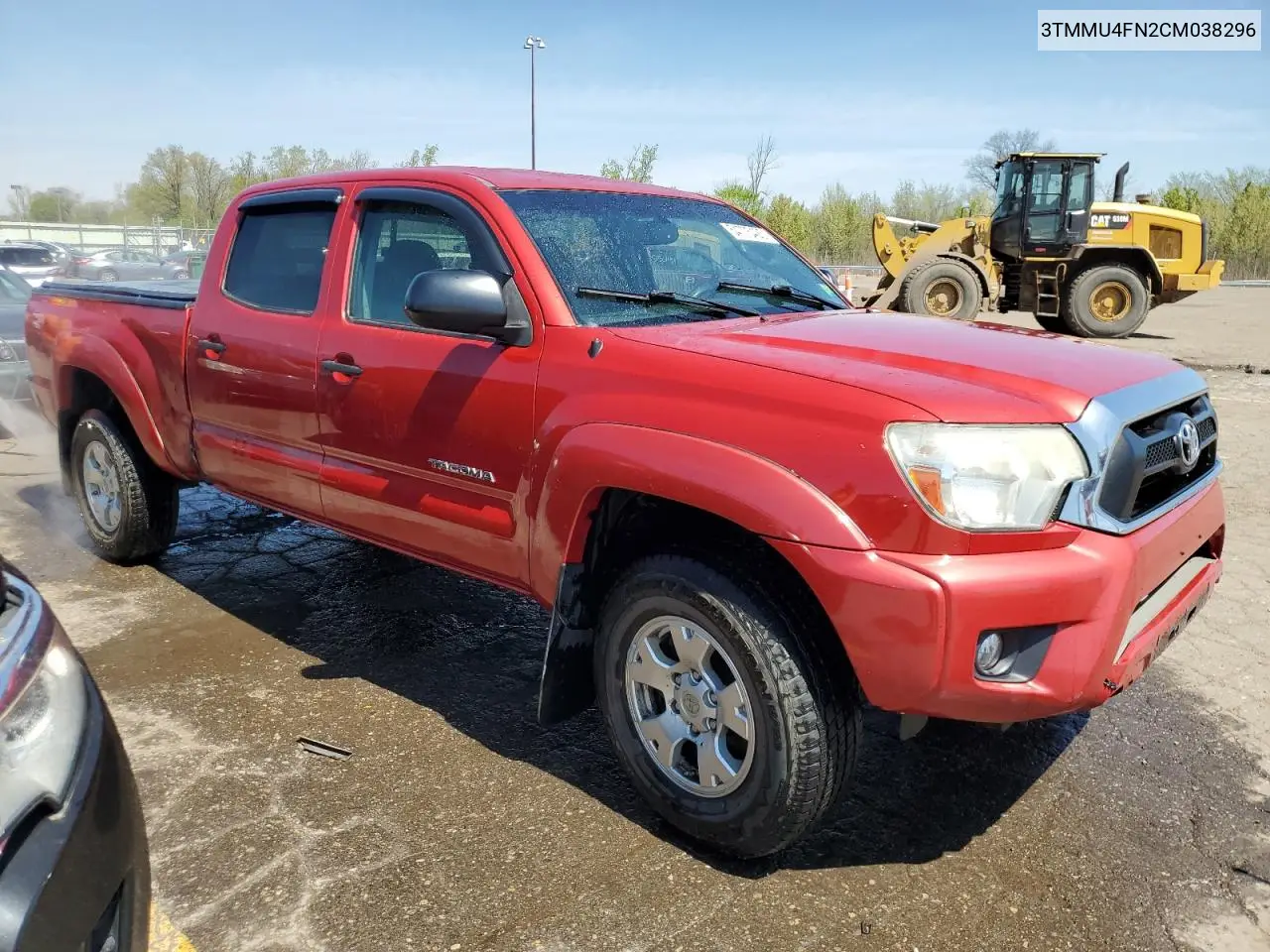 2012 Toyota Tacoma Double Cab Long Bed VIN: 3TMMU4FN2CM038296 Lot: 54775425