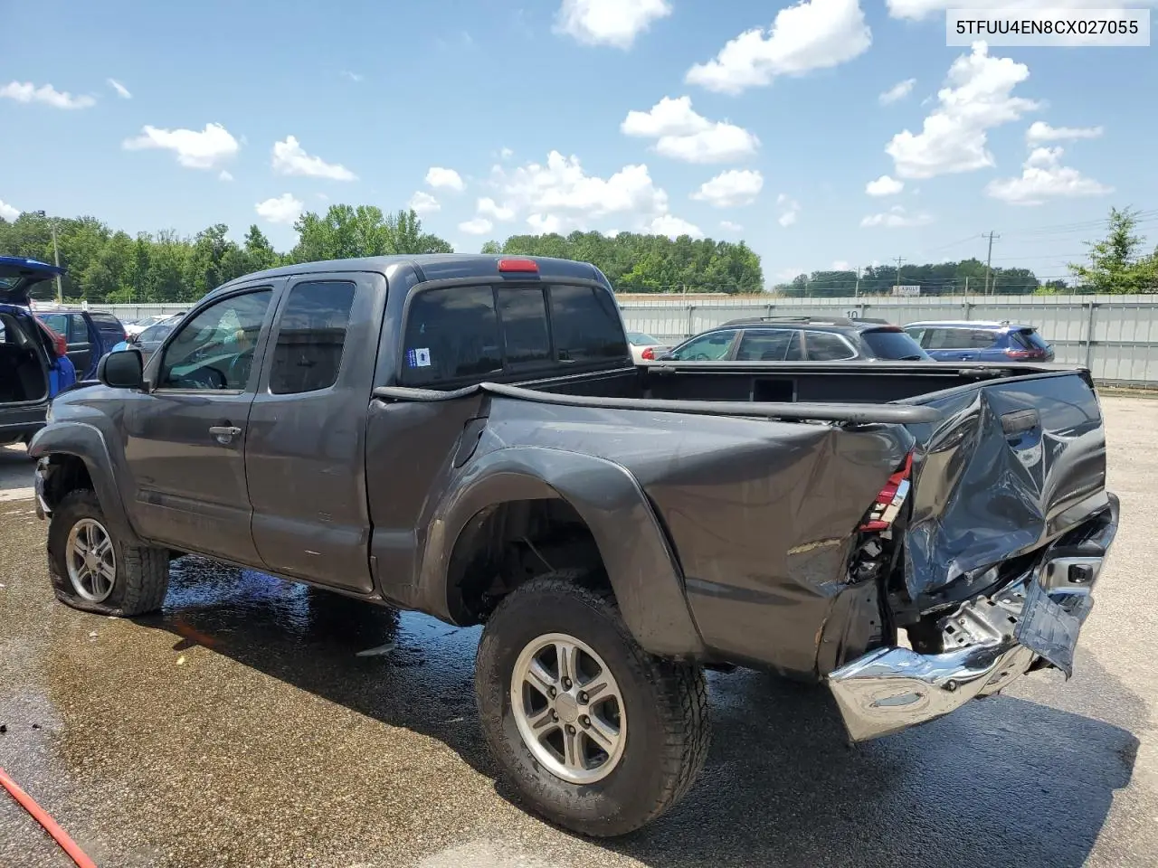 2012 Toyota Tacoma VIN: 5TFUU4EN8CX027055 Lot: 62673155