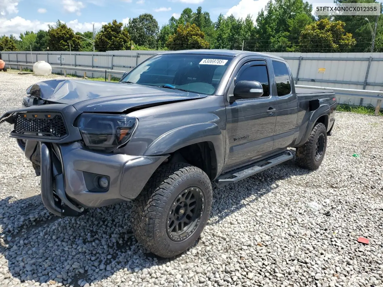 2012 Toyota Tacoma Prerunner Access Cab VIN: 5TFTX4GN0CX012355 Lot: 63069785