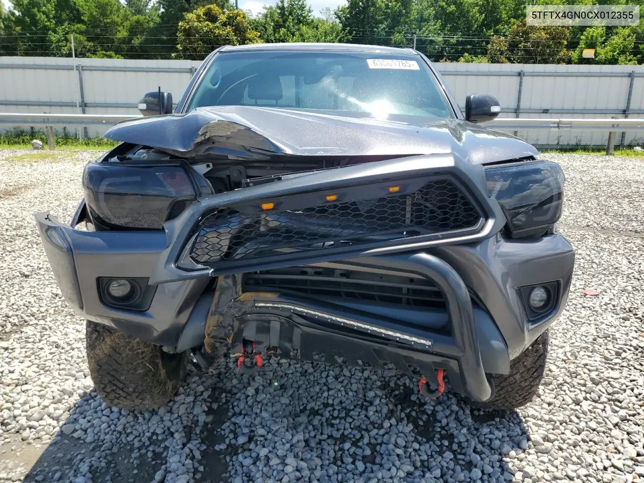 2012 Toyota Tacoma Prerunner Access Cab VIN: 5TFTX4GN0CX012355 Lot: 63069785