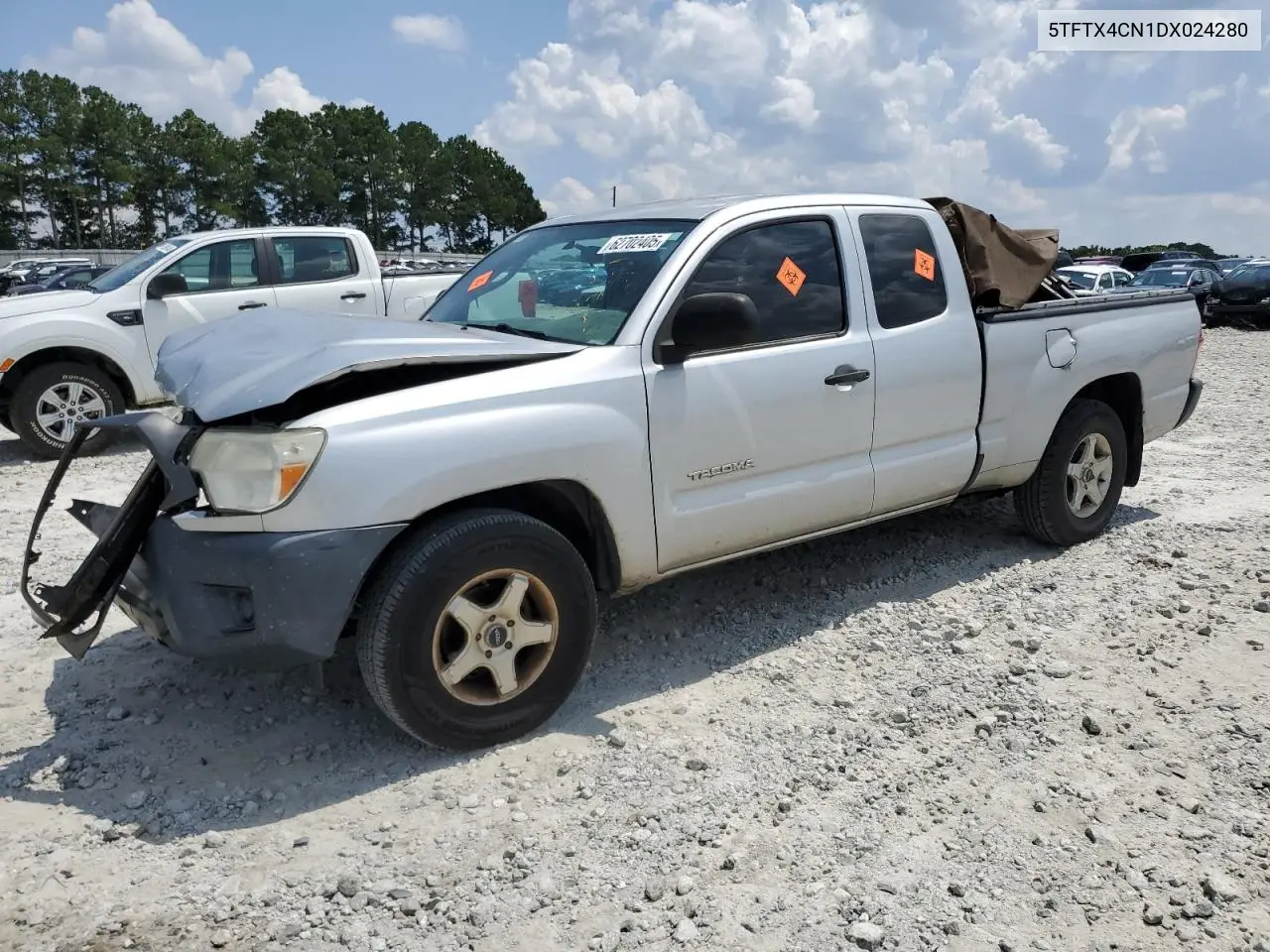 2013 Toyota Tacoma Access Cab VIN: 5TFTX4CN1DX024280 Lot: 62702405