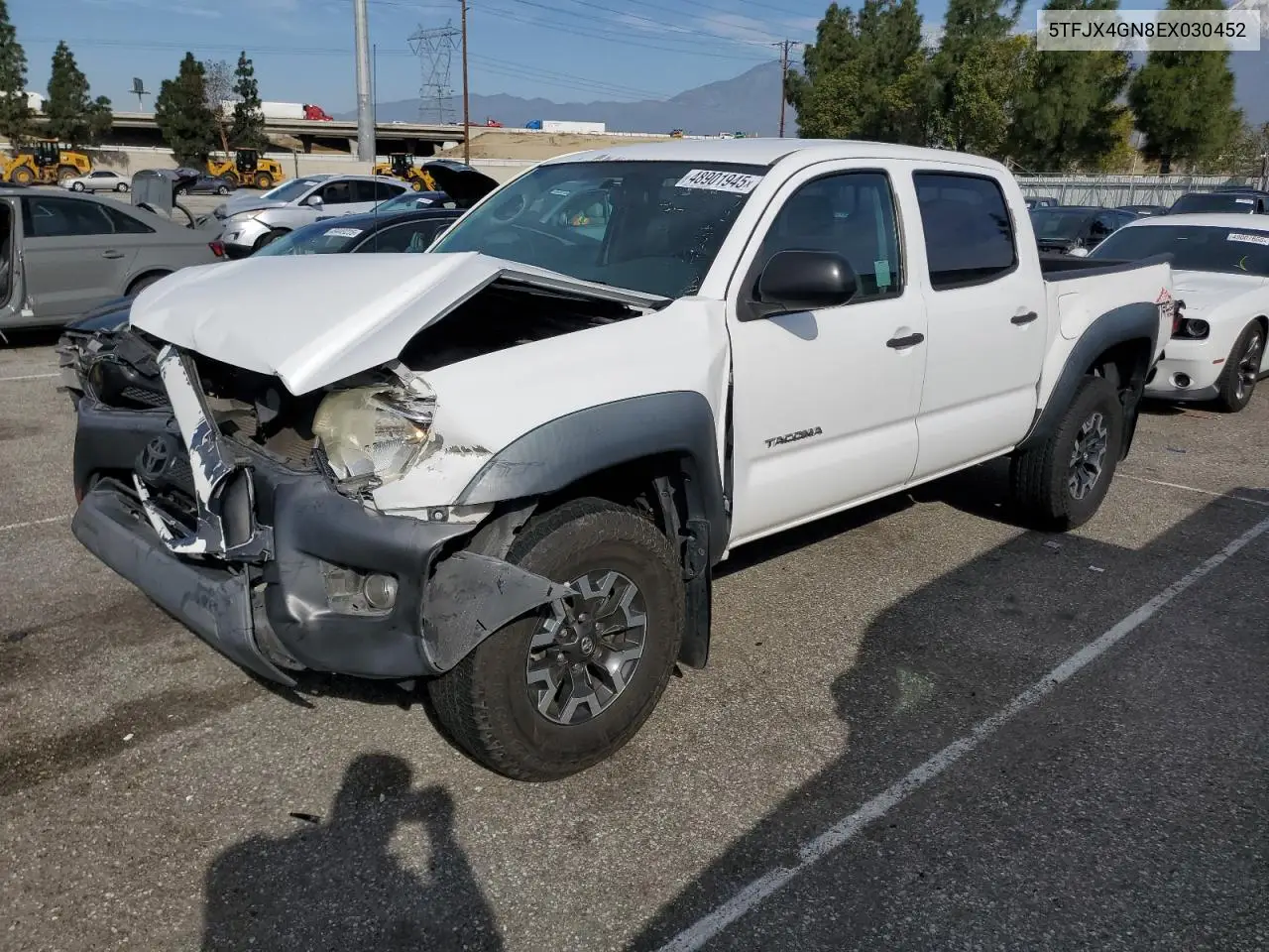 2014 Toyota Tacoma Double Cab VIN: 5TFJX4GN8EX030452 Lot: 48901945