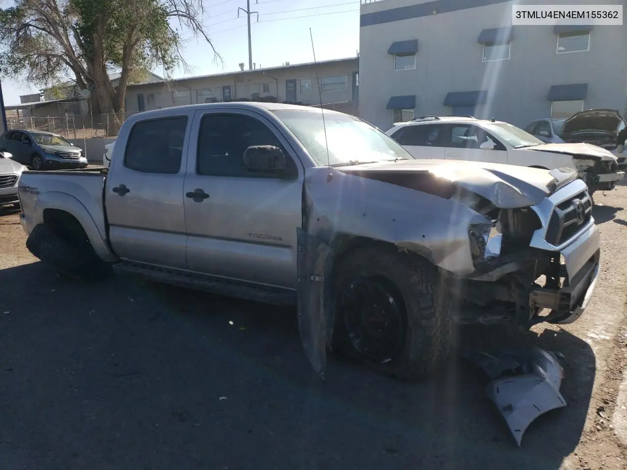 2014 Toyota Tacoma Double Cab VIN: 3TMLU4EN4EM155362 Lot: 54262235