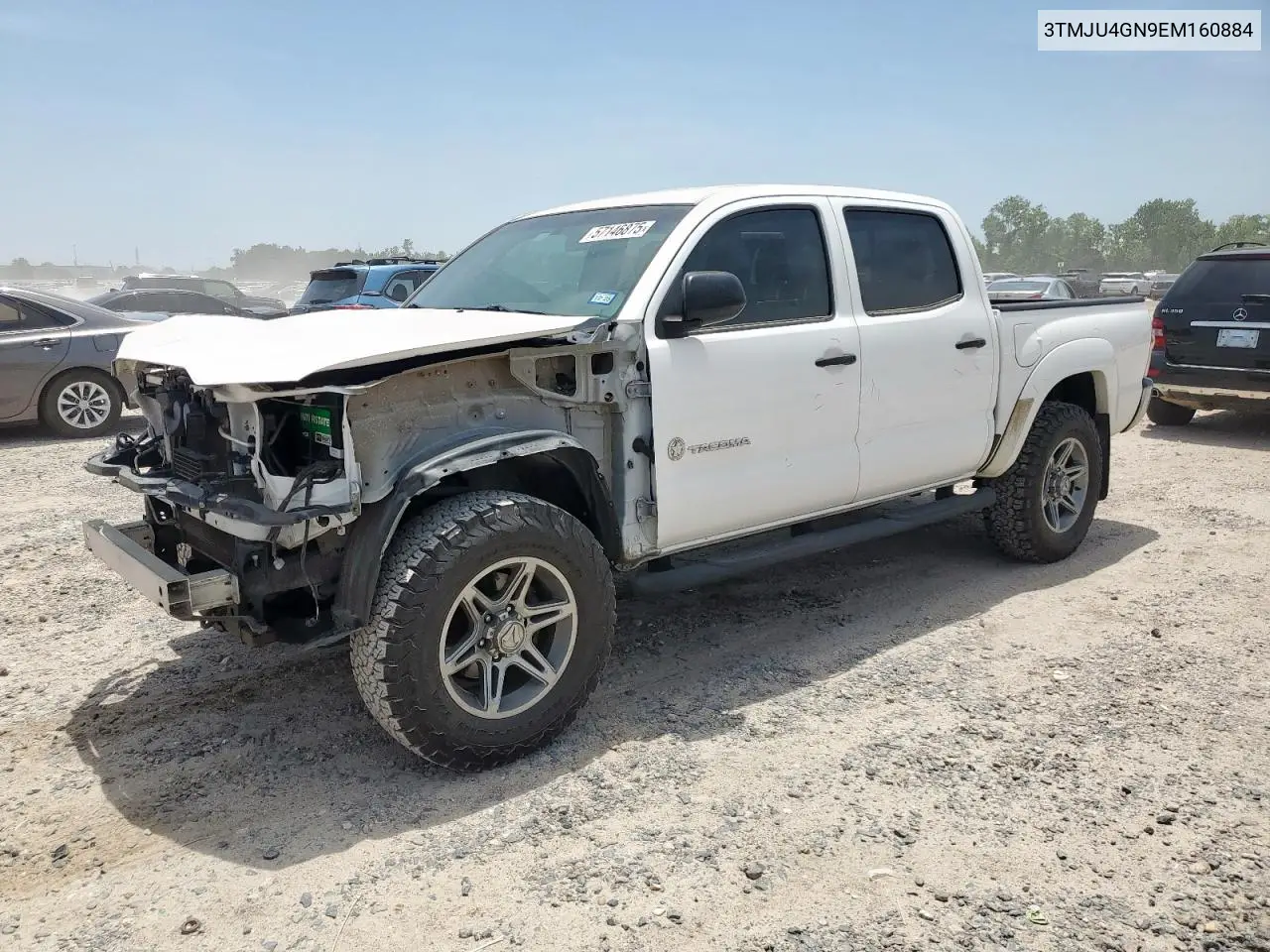 2014 Toyota Tacoma Double Cab Prerunner VIN: 3TMJU4GN9EM160884 Lot: 57146875